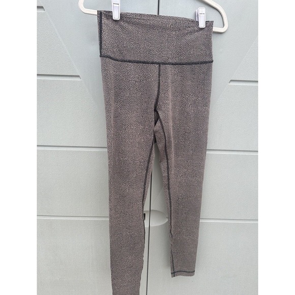 Lululemon Wunder Under Hi-Rise Full-On Luxtreme Mauve Dots Full Length SZ6 READ - Picture 3 of 8